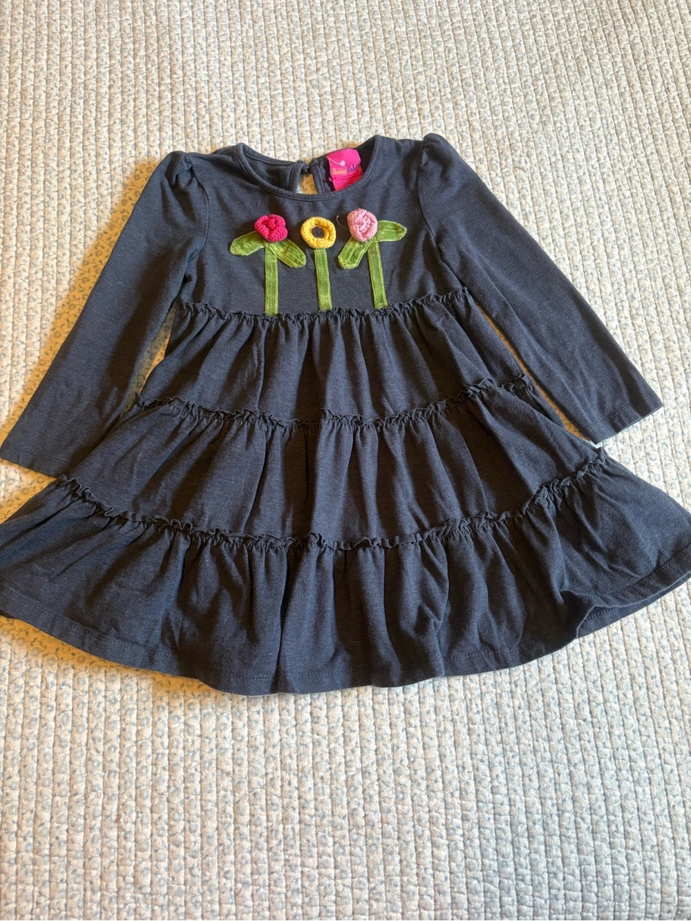 Shrinking Violet Tiered Long Sleeve Dress